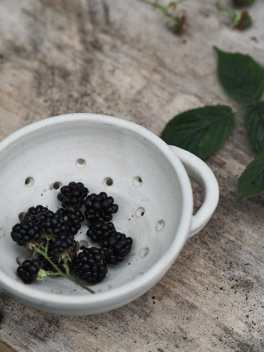 Handmade ceramic colanders