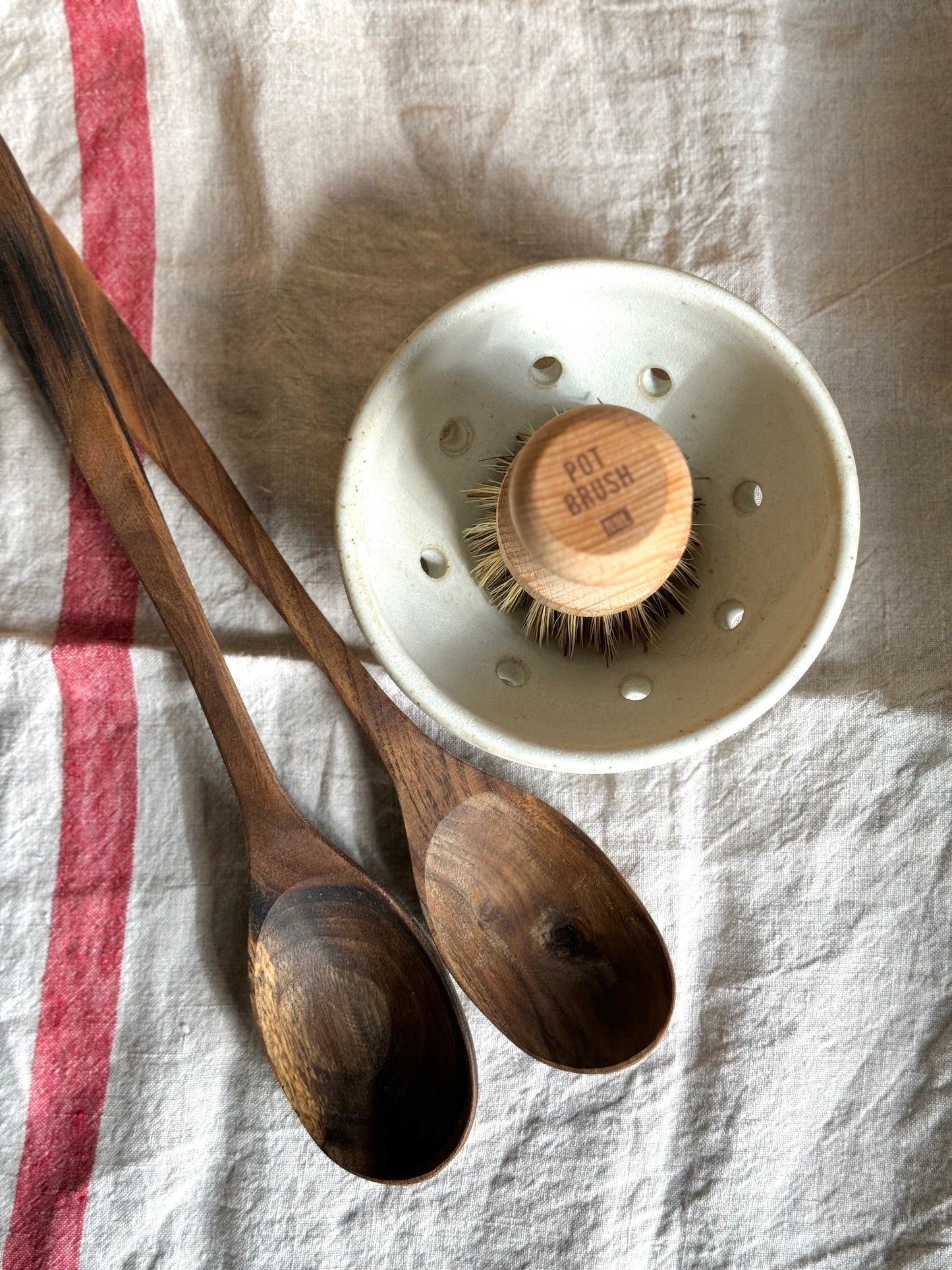 Handmade ceramic colanders