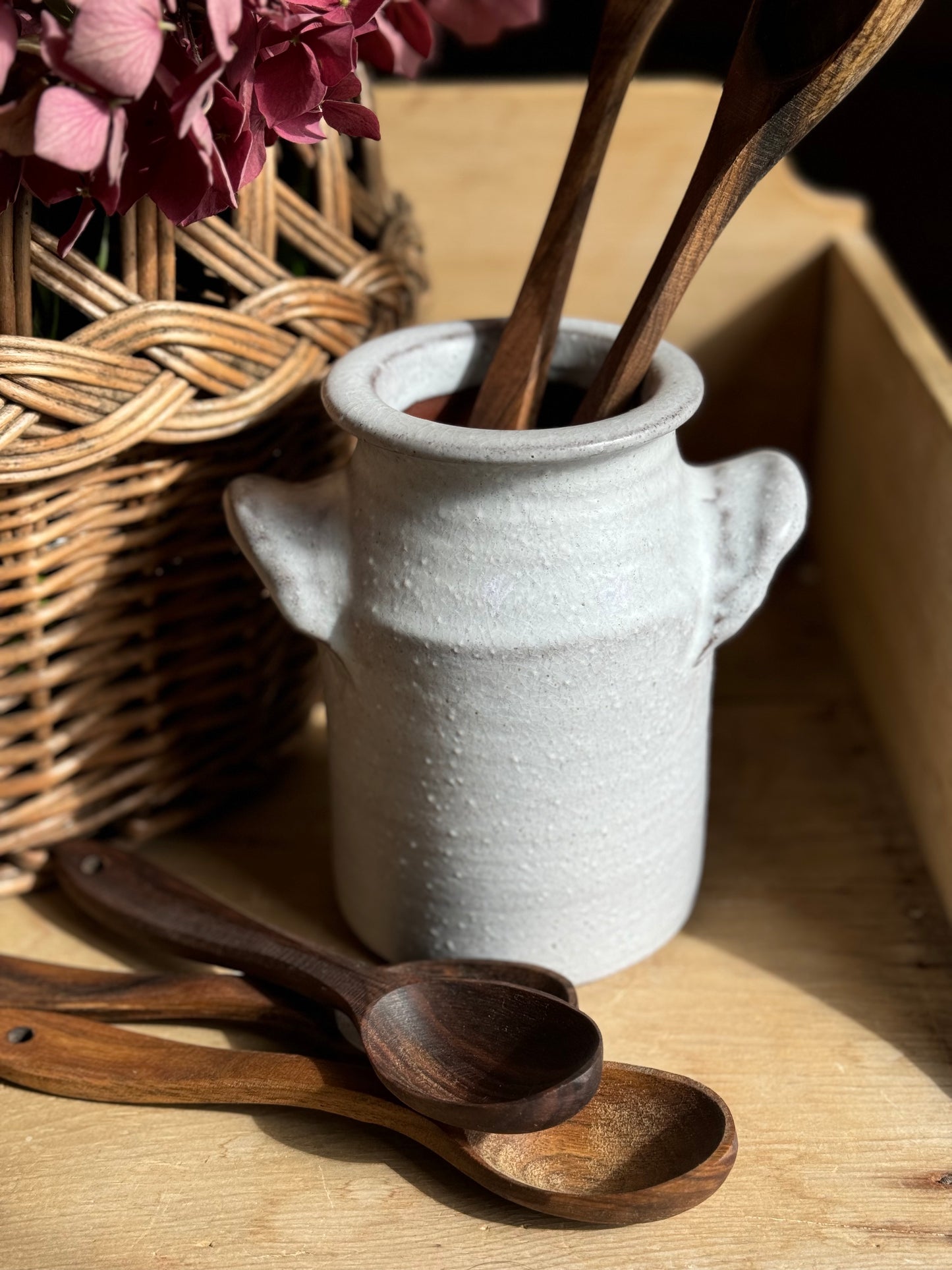 Rustic Utensil Jar