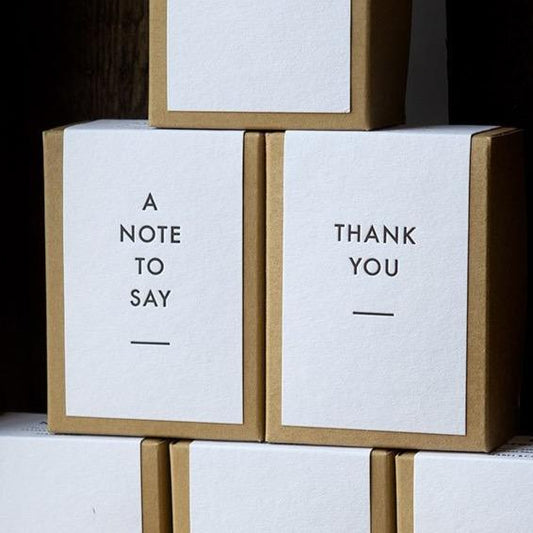 Box of 12 Hand Printed Letterpress Cards | Thank You